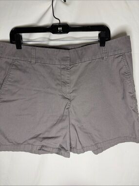 LOFT Gray Tailored Cotton-Blend Bermudas